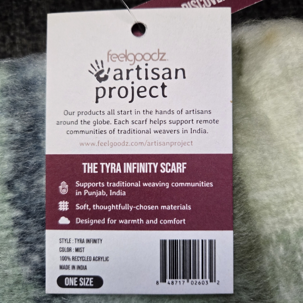 Feelgoodz Artisan Project Tyra Infinity Scarf - Blue and Gray